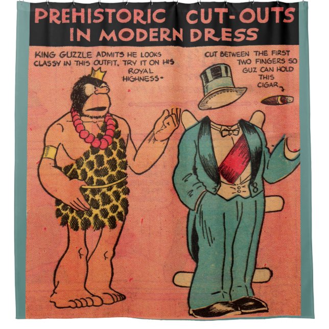 Alley Oop Comic Höhlenmann King Guzzle Duschvorhang (Vorderseite)