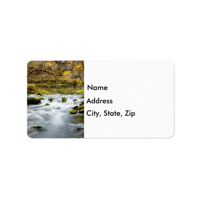 Alley Springs Rapids Label Adressaufkleber (Vorne)