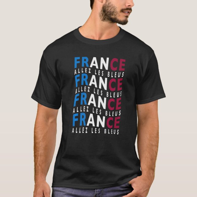 Allez Les Bleus France Fußball Flag Boys F T-Shirt (Vorderseite)