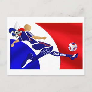 Allez Les Bleus French Football Volley-Geschenke Postkarte