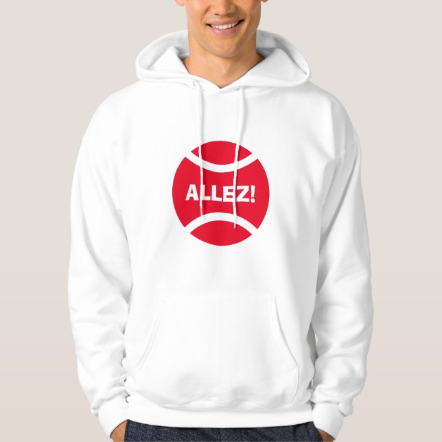 Allez! Roter Tennisball für Männer Hoodie (Vorderseite)