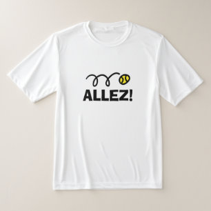 Allez! Weiß feuchte Tennis mit Shirt