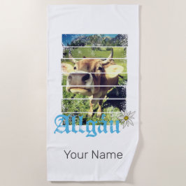 Allgäu Alpen Vintage Kuh Bayern Deutschland Souven Strandtuch
