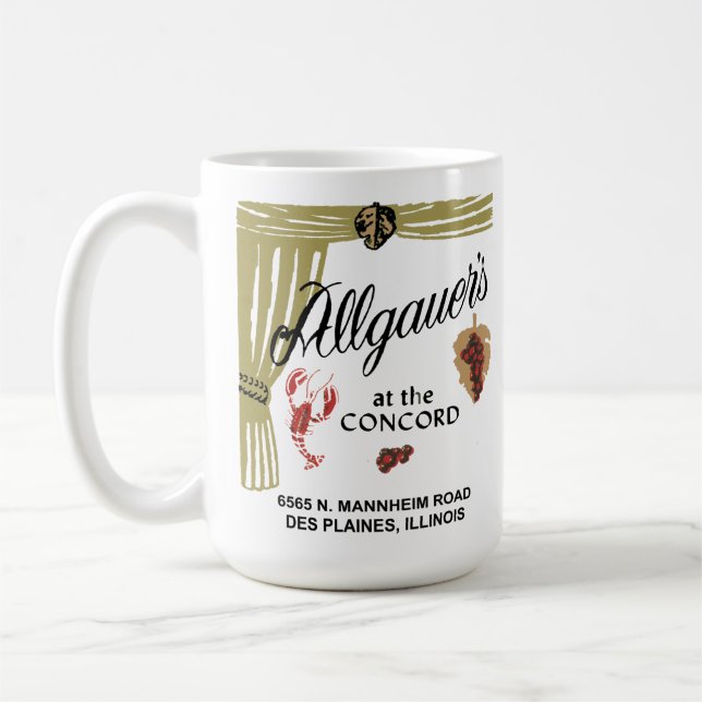 Allgauer ist am Concord, Des Plaines, IL Kaffeetasse (Links)