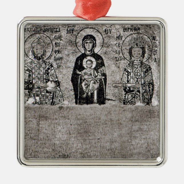 Allgemeine Ansicht der John-Platte Silbernes Ornament (Vorne)