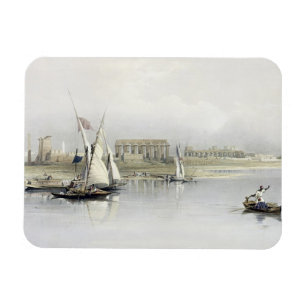 Allgemeine Ansicht der Ruinen von Luxor vom Nil, Magnet