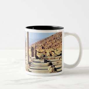 Allgemeine Ansicht des Apadana gründete c.518 BC Zweifarbige Tasse