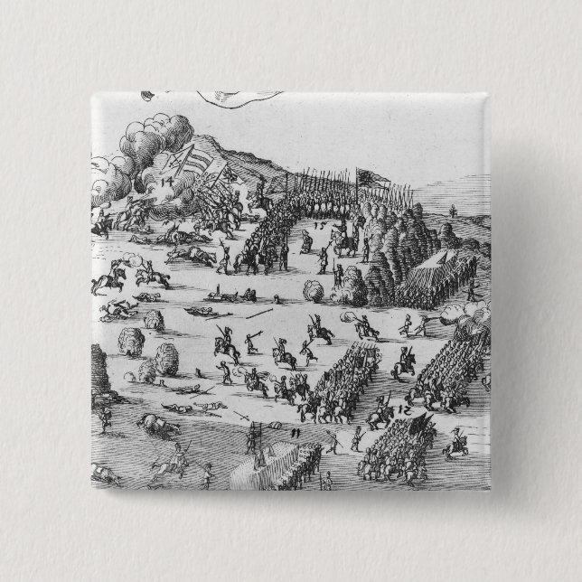 Allgemeine Ansicht des Kampfes von Muhlberg Button (Vorderseite)