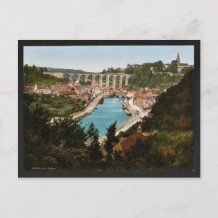 Allgemeine Ansicht, Dinan, Frankreich Vintage Phot Postkarte