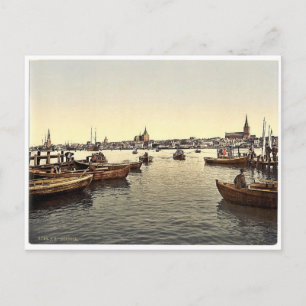Allgemeine Ansicht, Rostock, Mecklenburg-Schwerin, Postkarte