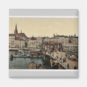 Allgemeine Ansicht und Große Brücke, Stettin, Deut Magnet