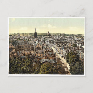 Allgemeine Ansicht und High Street, Oxford, Englan Postkarte