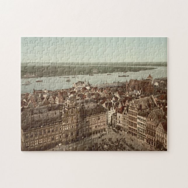 Allgemeine Ansicht von Antwerpen I, Belgien Puzzle (Horizontal)