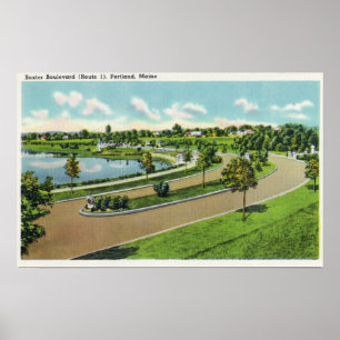 Allgemeine Ansicht von Baxter-Boulevard, Weg # 1 Poster
