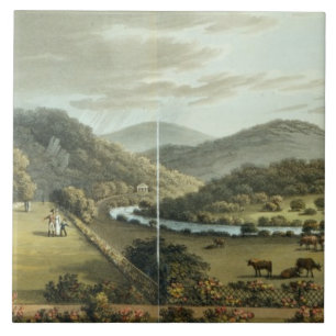 Allgemeine Ansicht von den Süd- und Ostfronten von Fliese