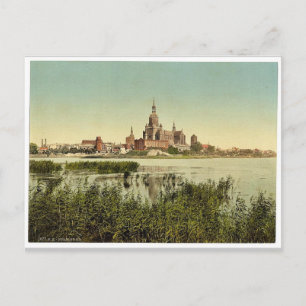 Allgemeine Ansicht von der Station aus, Stralsund, Postkarte