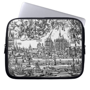 Allgemeine Ansicht von Köln, 1531 (Stich) (b/w ph Laptopschutzhülle