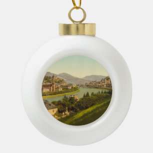 Allgemeine Ansicht von Salzburg, Österreich Keramik Kugel-Ornament