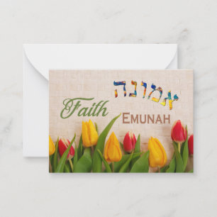 Allgemeine Blank Note Card Tulips Faith Mitteilungskarte
