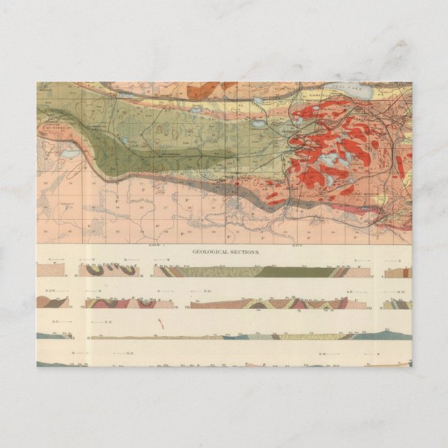 Allgemeine geologische Karte des Bezirks Marquette (Vorderseite)