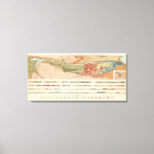 Allgemeine geologische Karte des Bezirks Marquette Leinwanddruck