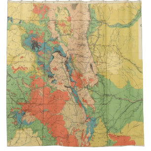 Allgemeine geologische Karte von Colorado Duschvorhang