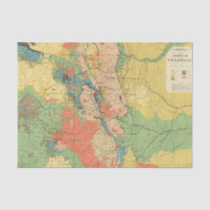 Allgemeine geologische Karte von Colorado Seidenpapier