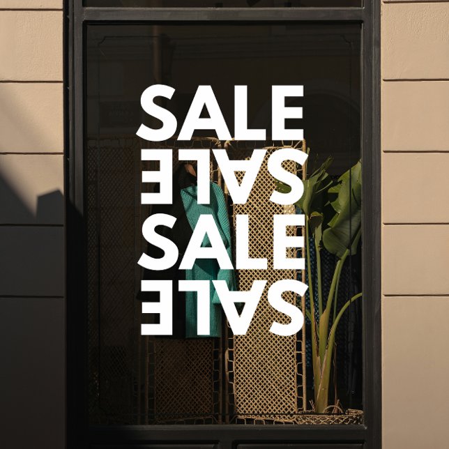 Allgemeine Geschäftsstelle mit einfacher Verkaufsf Fensteraufkleber (Von Creator hochgeladen)