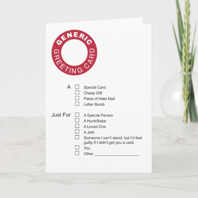 Allgemeine Grußkarte Karte (Vorderseite)