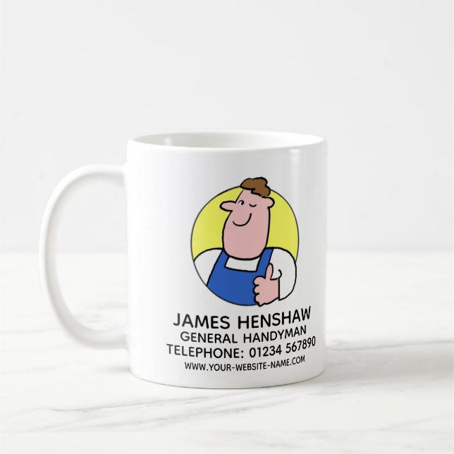 Allgemeine Handwerkerdienste oder Gelegenheitsarbe Kaffeetasse (Links)