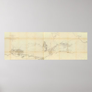 Allgemeine Karte von Erforschungen und von Poster