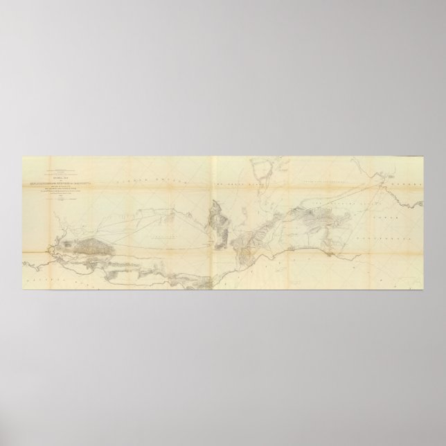 Allgemeine Karte von Explorationen und Erhebungen Poster (Vorne)