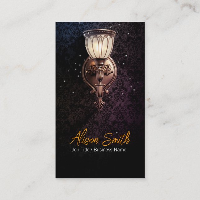 Allgemeine Lampe mit Glühbirne Visitenkarte (Vorderseite)