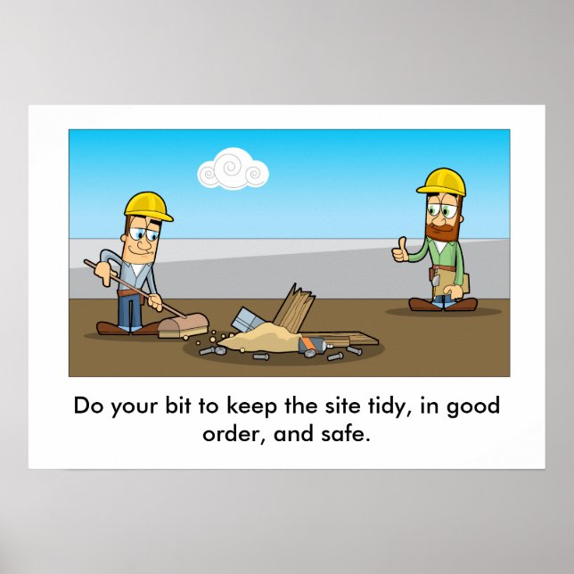 Allgemeine Sicherheits- und Gesundheitsschutzaktua Poster (Vorne)