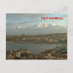Allgemeine Sicht auf Istanbul Postkarte
