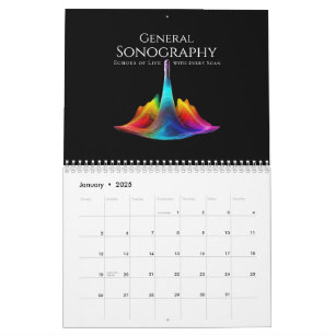 Allgemeine Sonographie-farbige Ultraschallwellen Kalender