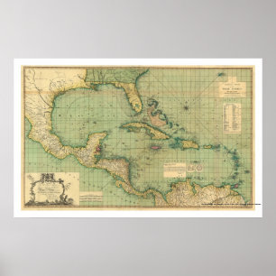 Allgemeine Übersicht der Westindischen Inseln vom Poster