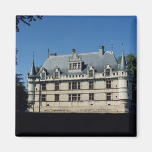 Allgemeiner Blick auf das Schloss Azay-le-Rideau Magnet