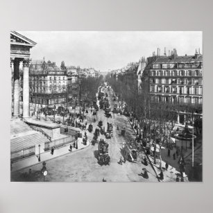 Allgemeiner Blick auf den Place de la Madeleine Poster