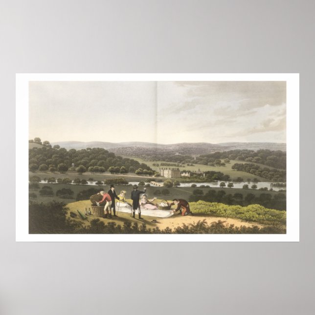 Allgemeiner Blick auf Longleat vom Aussichtsberg,  Poster (Vorne)