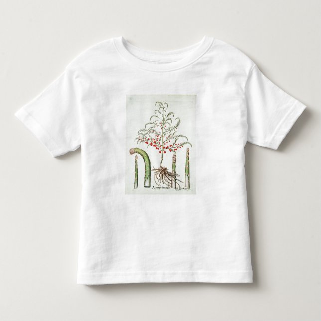 Allgemeiner Spargel in der Blume und in der Kleinkind T-shirt (Vorderseite)