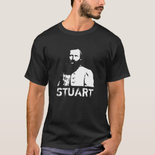 Allgemeines J.E.B. Stuart -- Schwarzweiss T-Shirt