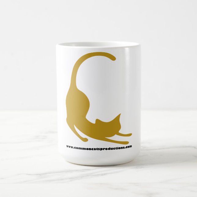 Allgemeines Katzen-Logo-Gelb Tasse (Mittel)