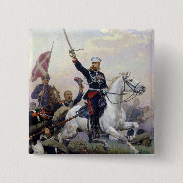 Allgemeines M.D. Skobelev im Russisch-Türkischen Button (Vorderseite)