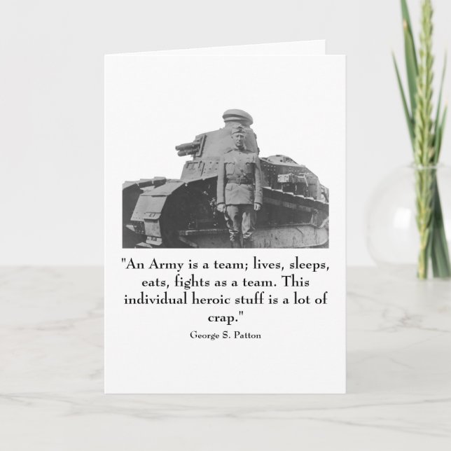Allgemeines Patton und Zitat Karte (Vorderseite)
