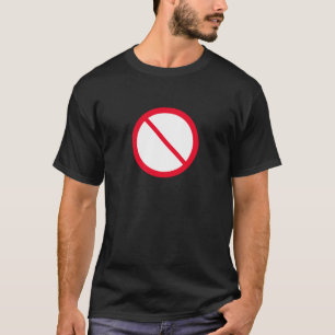 Allgemeines Verbotszeichen   Dunkler T - Shirt