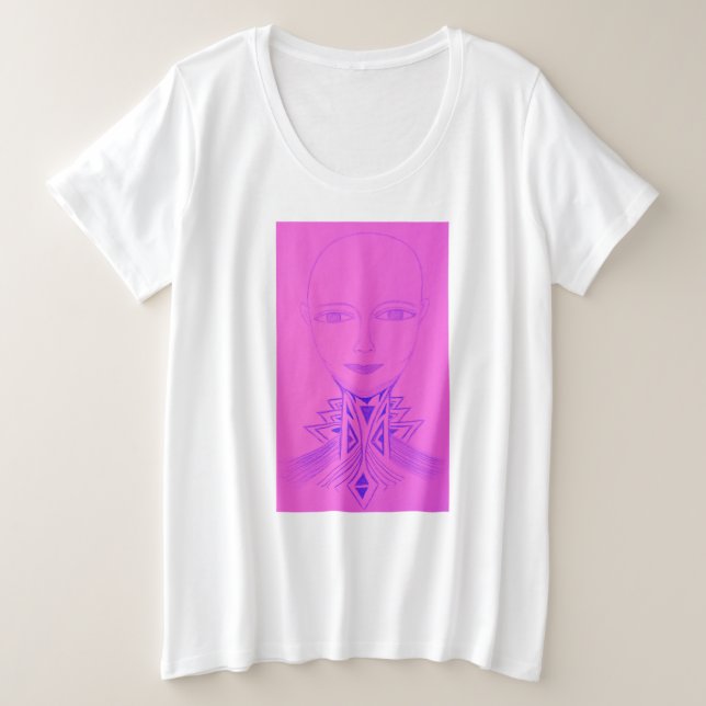 Alliah Galactic Being Große Größe T-Shirt (Design vorne)