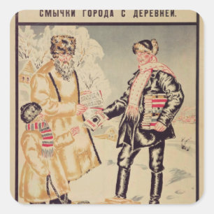 Alliance zwischen der Stadt und Quadratischer Aufkleber