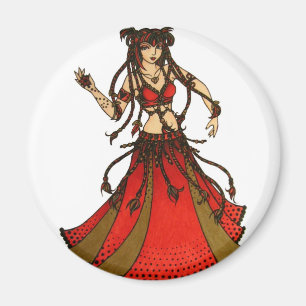 Alliecat Tribal belly Dancer Magnet