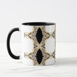 Alligare Abstract Gold Black White Fluid Art Tasse